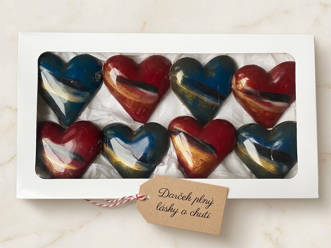 Bomboniera - čokoládové srdiečka